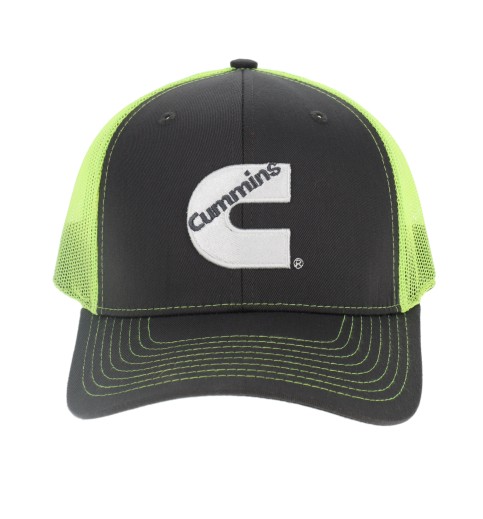 Hi-Vis Neon Mesh Back Cap Gray-Lime