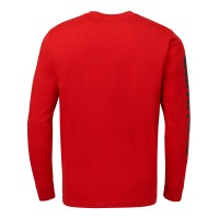 Men's Red Long Sleeve T-Shirt with Black Wordmark 2X