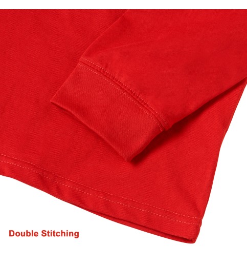 Men's Red Long sleeve T-Shirt Black Wordmark Medium