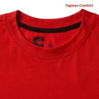 Men's Red Long sleeve T-Shirt Black Wordmark Medium