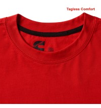 Men's Red Long sleeve T-Shirt Black Wordmark Medium