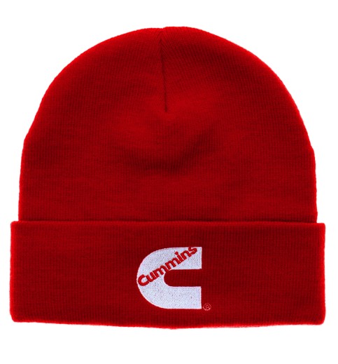Cuffed Knit Beanie Red
