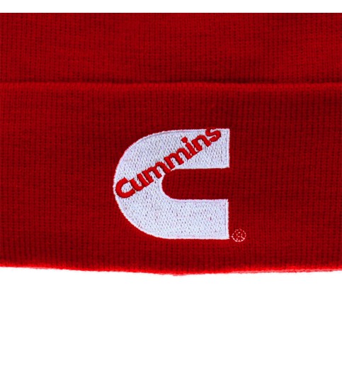 Cuffed Knit Beanie Red