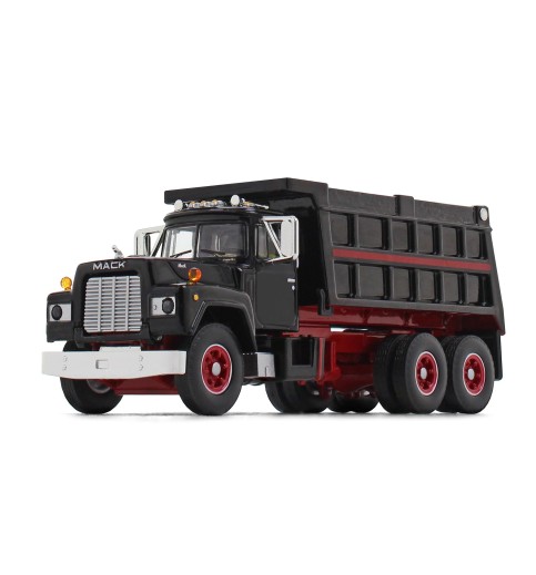 Mack R Model Black & Red Dump Truck Diecast