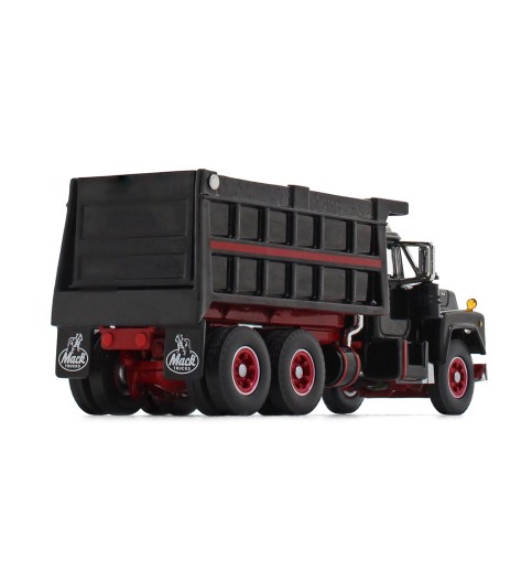 Mack R Model Black & Red Dump Truck Diecast