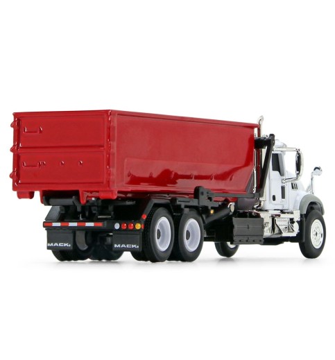 Mack Granite Red & White Rolloff Diecast