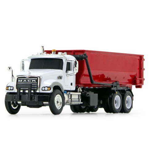 Mack Granite Red & White Rolloff Diecast