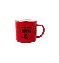 Mack 125th Anniversary Red Enamel Mug