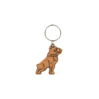 ANTIQUE COPPER BULLDOG KEYCHAIN