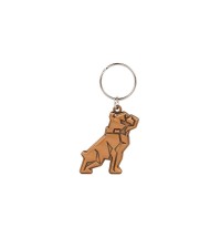 ANTIQUE COPPER BULLDOG KEYCHAIN