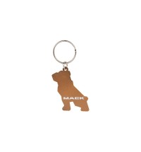 ANTIQUE COPPER BULLDOG KEYCHAIN