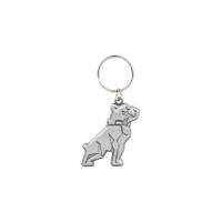 ANTIQUE NICKEL BULLDOG KEYCHAIN