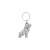 ANTIQUE NICKEL BULLDOG KEYCHAIN