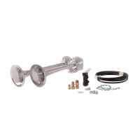 Dual Chrome Trumpet Air Horn Kit