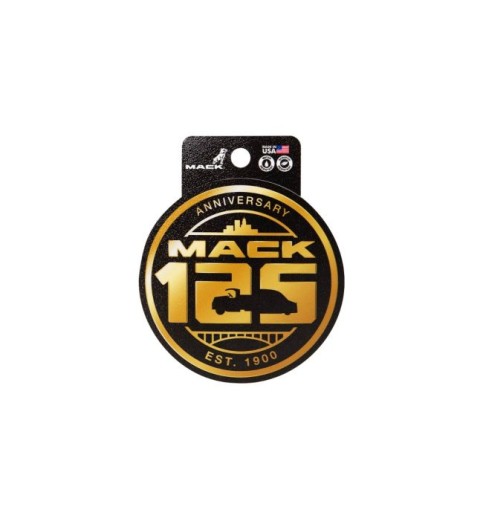 Mack 125th Anniversary 3" Black & Gold Sticker