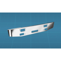 Superliner II Chrome Bumper with Light Hole Cutouts