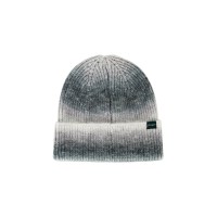 Grey Marbled Knit Cap with Pink Bulldog