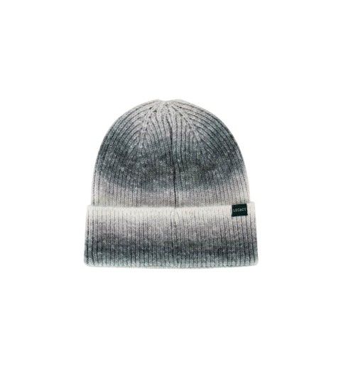 Grey Marbled Knit Cap with Pink Bulldog Grey Marbled Knit Cap with Pink Bulldog