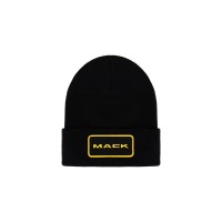 Black Cuff Knit Cap with Mack Patch
