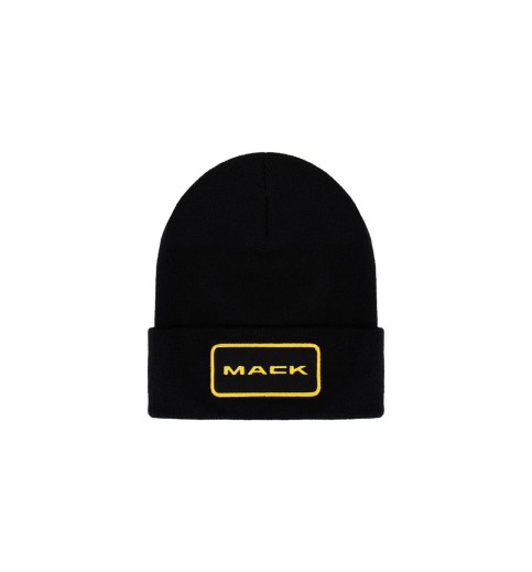 Black Cuff Knit Cap with Mack Patch
