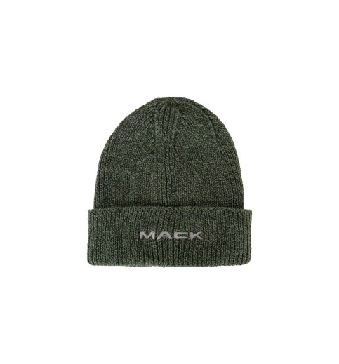 Olive Marled Ribbed Cuff Beanie