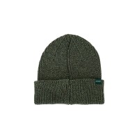 Olive Marled Ribbed Cuff Beanie