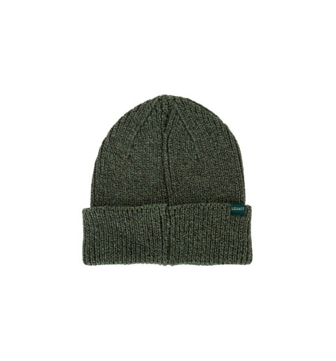 Olive Marled Ribbed Cuff Beanie