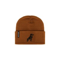 Brown Duck Mack Bulldog Knit Beanie