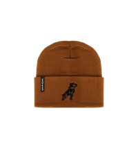Brown Duck Mack Bulldog Knit Beanie