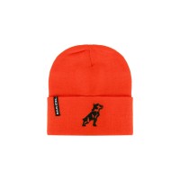 Safety Orange Mack Bulldog Knit Beanie