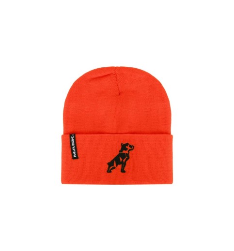 Safety Orange Mack Bulldog Knit Beanie Safety Orange Mack Bulldog Knit Beanie