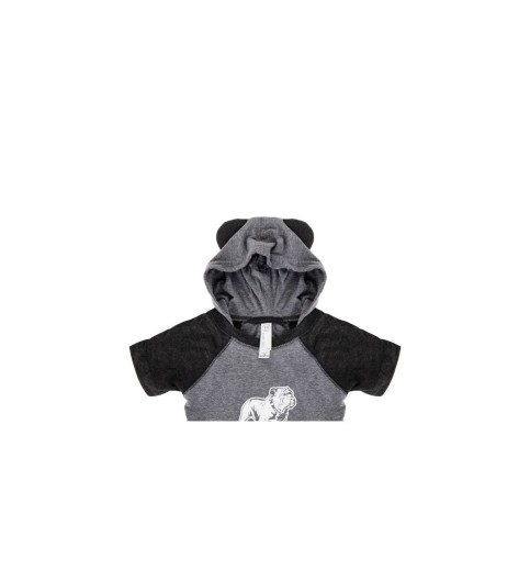 Granite Heather Bulldog Tough Hooded Onesie