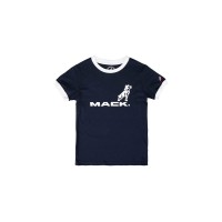 Youth Mack Logo Navy Ringer T-shirt