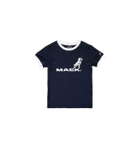Youth Mack Logo Navy Ringer T-shirt