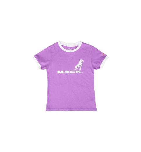 Youth Mack Logo Lavender Ringer T-shirt Youth Mack Logo Lavender Ringer T-shirt