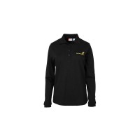 Ladies Gold Logo Long Sleeve Polo Shirt