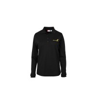 Ladies Gold Logo Long Sleeve Polo Shirt