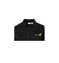 Ladies Gold Logo Long Sleeve Polo Shirt