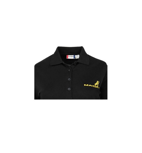 Ladies Gold Logo Long Sleeve Polo Shirt Ladies Gold Logo Long Sleeve Polo Shirt