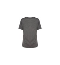 Ladies Deep Heather Grey Sequin Bulldog T-shirt