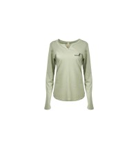 Ladies Desert Sage Long Sleeve Notch Neck Shirt
