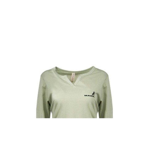 Ladies Desert Sage Long Sleeve Notch Neck Shirt