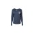 Ladies Spring Navy Long Sleeve Notch Neck Shirt
