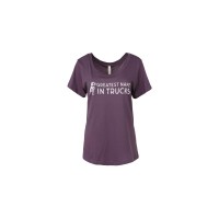 Greatest Name in Trucks Violet Scoop Neck T-shirt