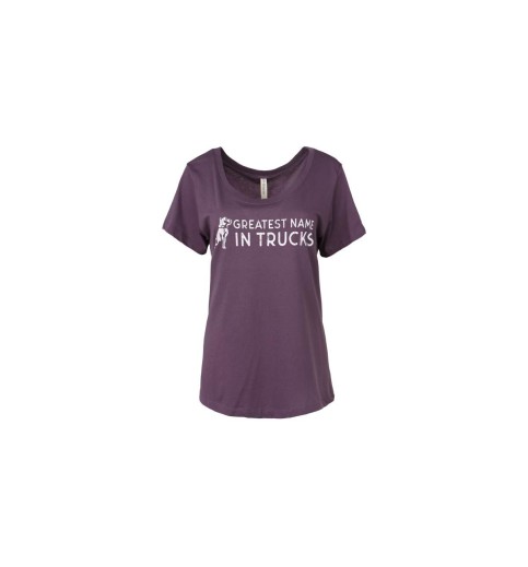 Greatest Name in Trucks Violet Scoop Neck T-shirt