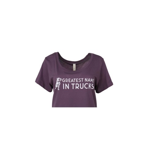 Greatest Name in Trucks Violet Scoop Neck T-shirt