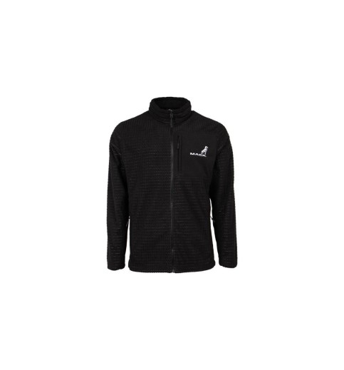 Mack Black Textured Fleece Jacket