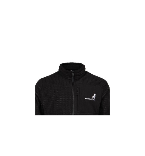 Mack Black Textured Fleece Jacket