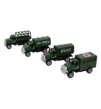 Mack Military Toy Truck 4 Pack