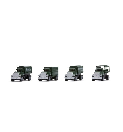 Mack Military Toy Truck 4 Pack